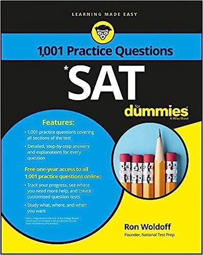 sat 1,001 practice questions for dummies 1st edition ron woldoff 1119215846, 978-1119215844
