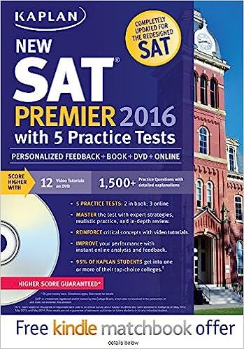 new sat premier 2016 1st edition kaplan 1625231539, 978-1625231536