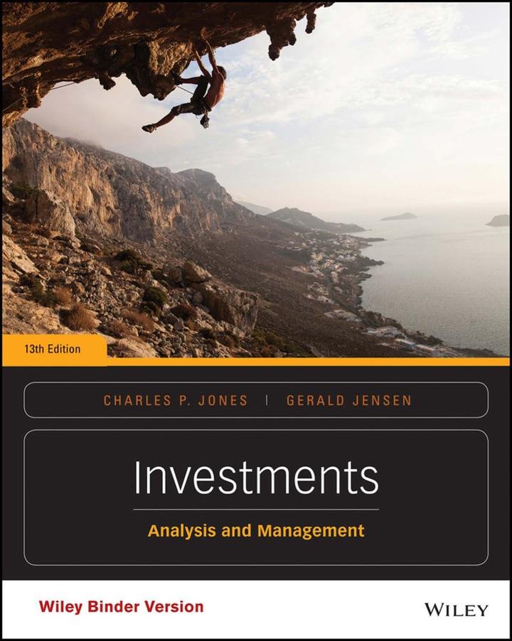 investments analysis and management 13th edition charles p. jones, gerald r. jensen 1118975588, 9781118975589