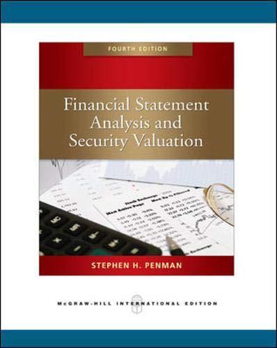 financial statement analysis and security valuation 4th international edition penman-stephen-h, steven penman