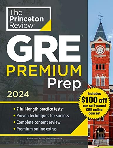 princeton review gre premium prep 2024 2024 edition the princeton review 0593516931, 978-0593516935