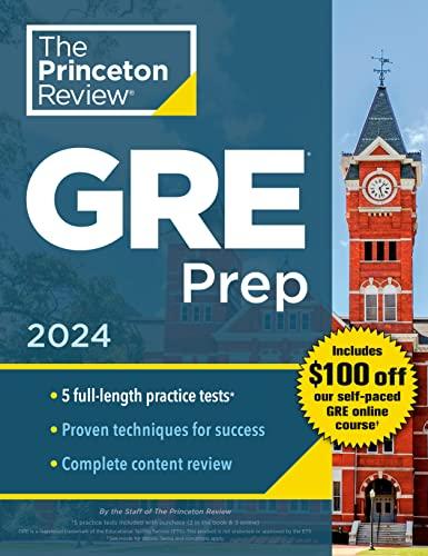 princeton review gre prep 2024 2024 edition the princeton review 0593516958, 978-0593516959