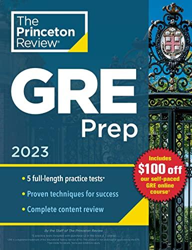 princeton review gre prep 2023 2023 edition the princeton review 0593450620, 978-0593450628