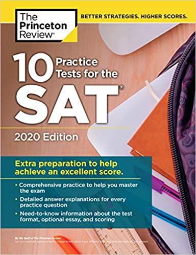 10 practice tests for the sat 2020 edition the princeton review 0525568069, 978-0525568063