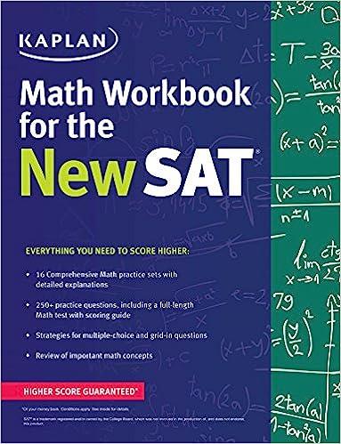 math workbook for the new sat 1st edition kaplan test prep 1625231555, 978-1625231550