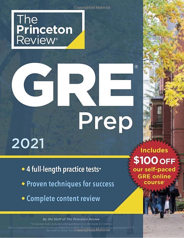princeton review gre prep 2021 2021 edition the princeton review 0525569383, 978-0525569381