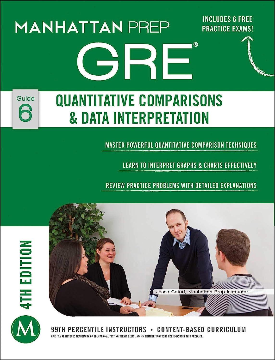 gre quantitative comparisons and data interpretation guide 6 4th edition manhattan prep 1937707873,