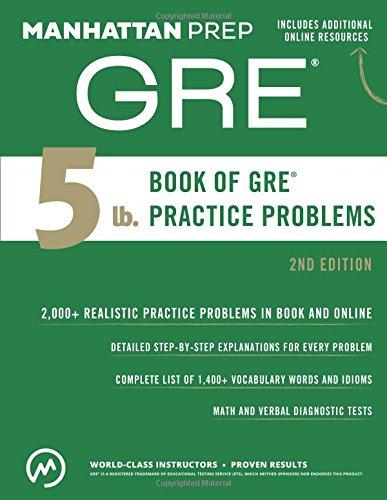 5 lb. book of gre practice problems 2nd edition manhattan prep 1941234518, 978-1941234518