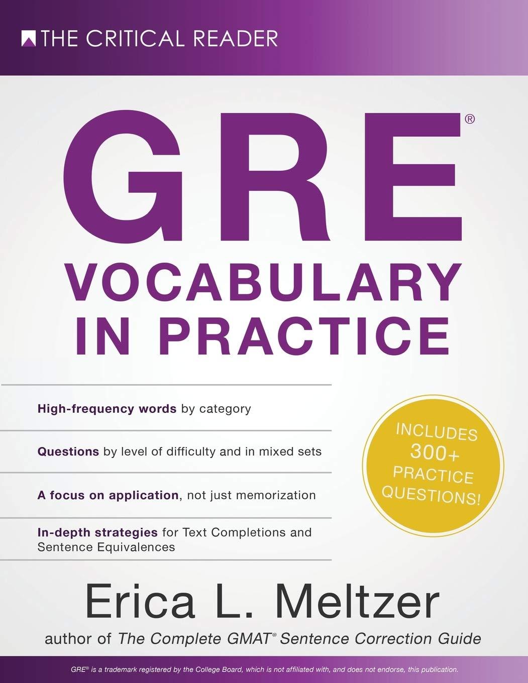 gre vocabulary in practice 1st edition erica lynn meltzer 0997517832, 978-0997517835
