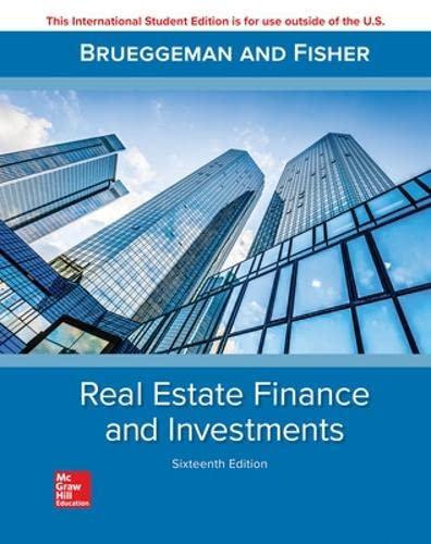 real estate finance and investments 16th international edition william brueggeman, jeffrey fisher 1260091945,
