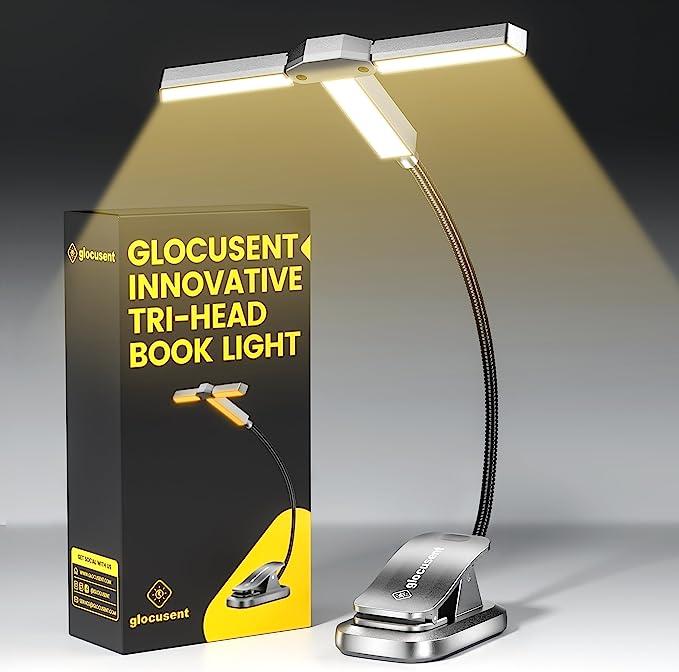 glocusent innovative tri head book light  ‎glocusent b0c3mnh8qj