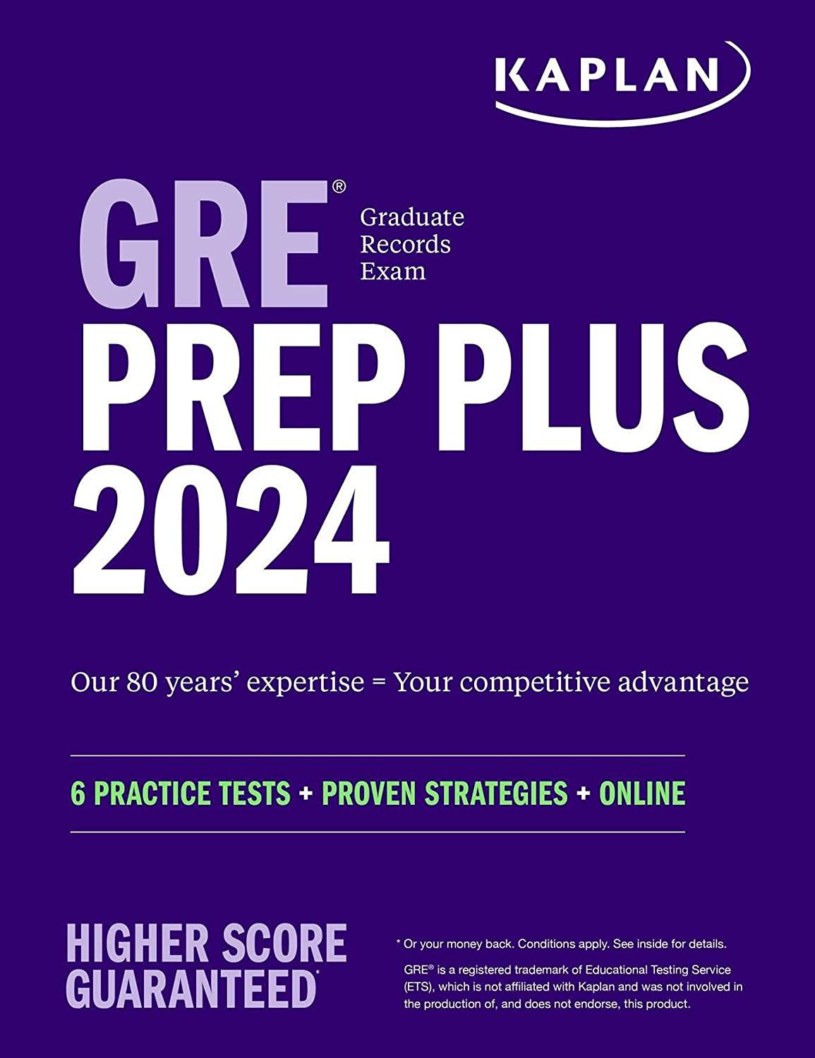 gre prep plus 2024 higher score guaranteed 1st edition kaplan test prep 1506288235, 978-1506288239