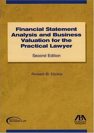 financial statement analysis and business valuation for the practical lawyer 2nd edition robert b. dickie