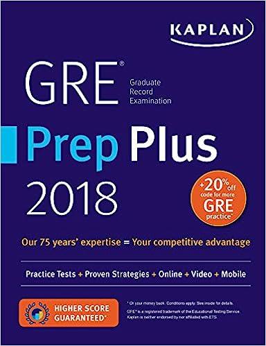 gre prep plus 2018 practice tests proven strategies online video mobile 1st edition kaplan test prep