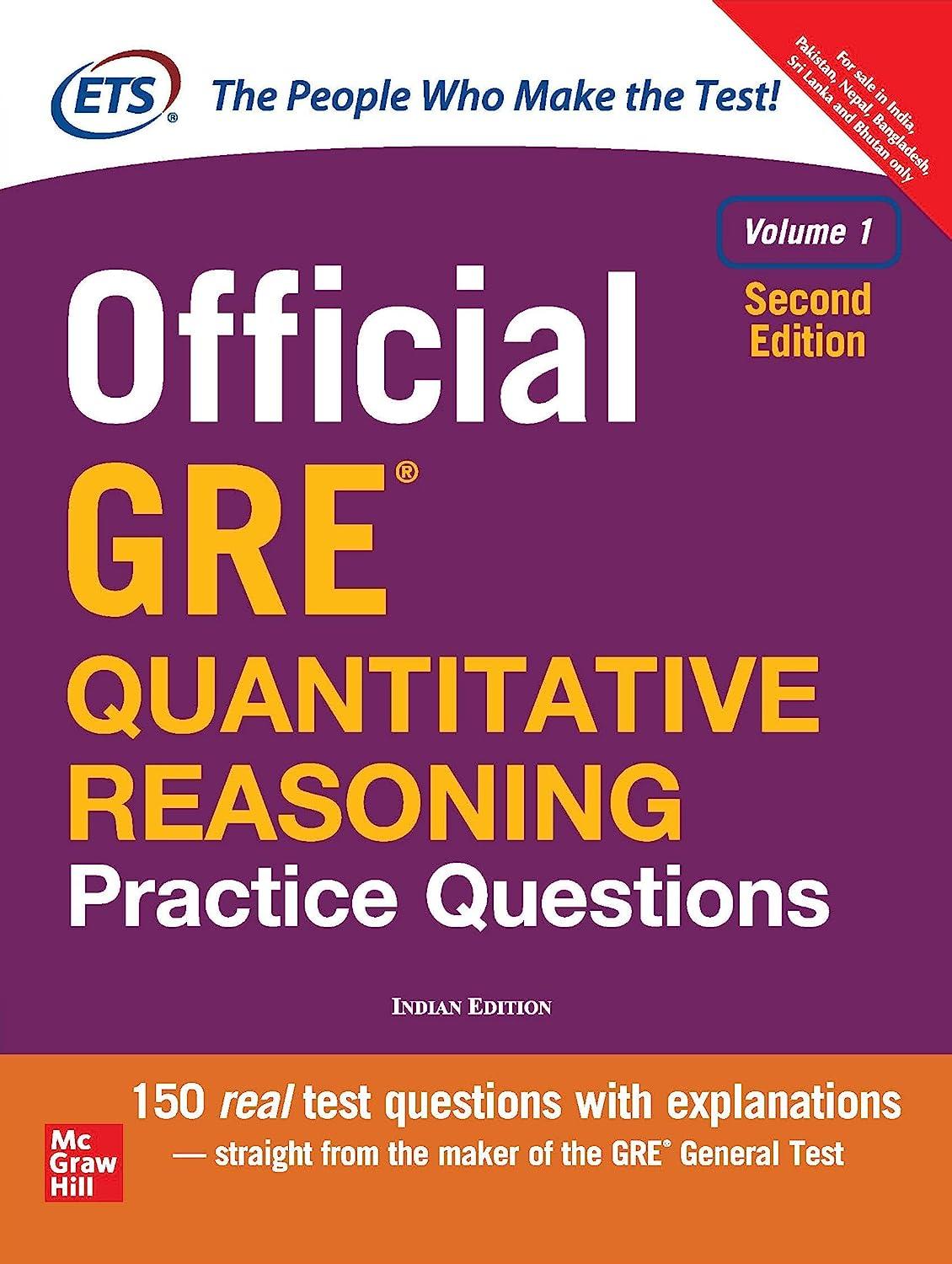 official gre quantitative reasoning practice questions volume 1 indian edition 2nd edition educational