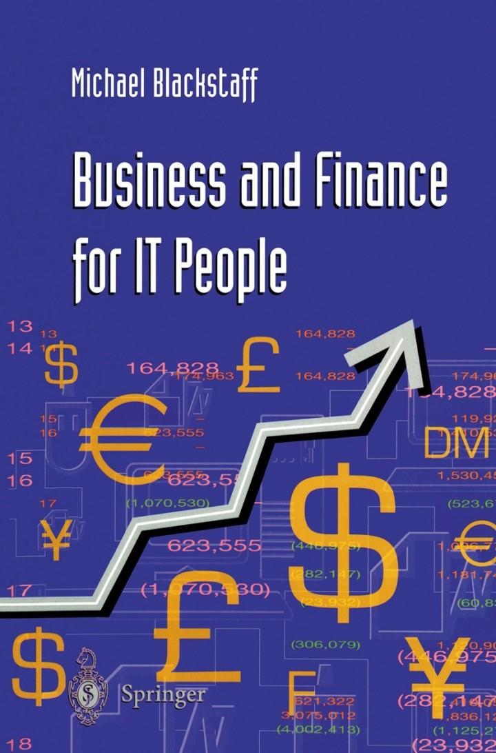 business and finance for it people 1st edition michael blackstaff 1852332646, 9781852332648