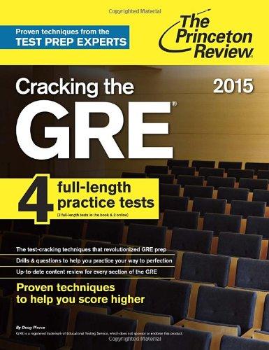 cracking the gre with 4 practice tests 2015 2015 edition the princeton review 080412468x, 978-0804124683