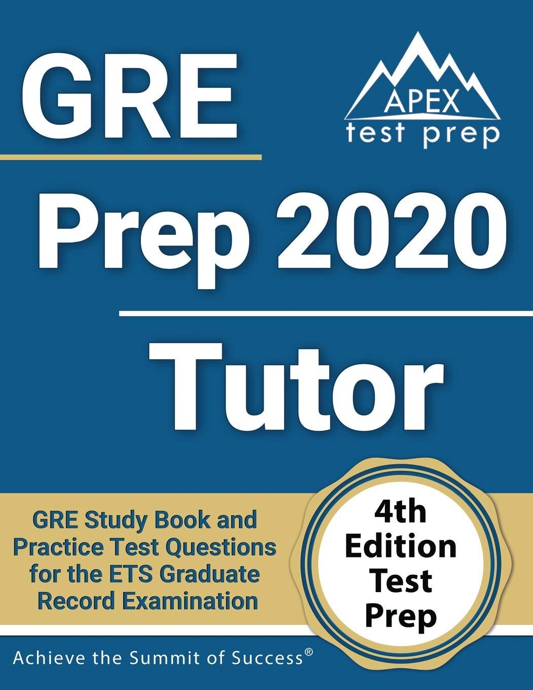 gre prep 2020 tutor gre study book and practice test questions for the ets graduate record examination 4th