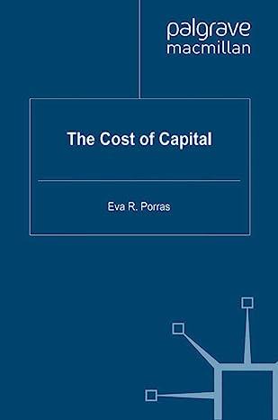 the cost of capital 1st edition e. porras 1349300039, 978-1349300037