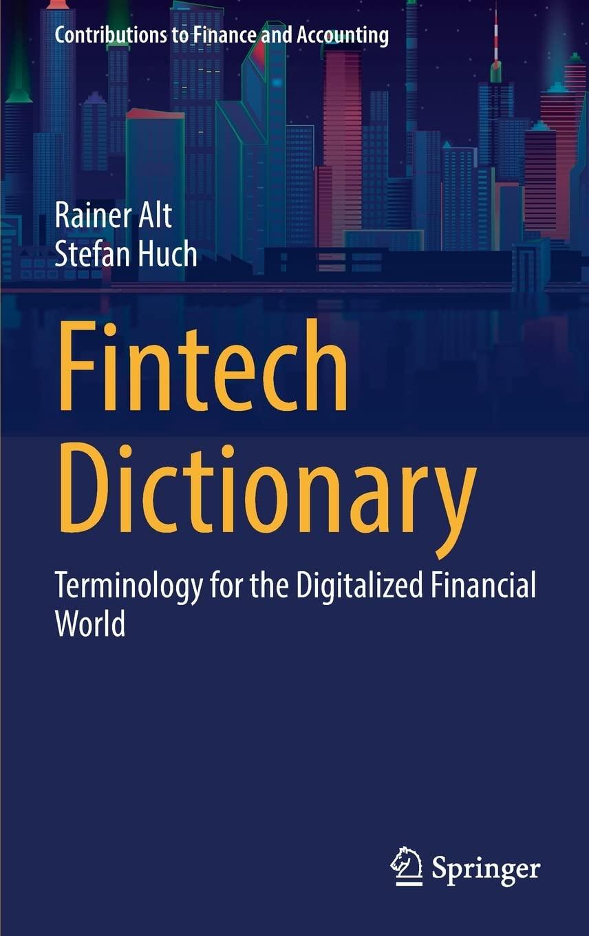 fintech dictionary terminology for the digitalized financial world contributions to finance and accounting