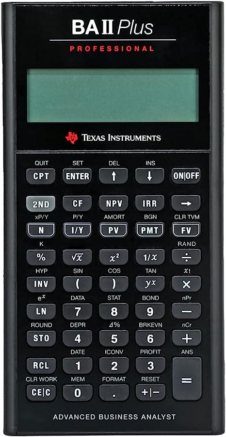 texas instruments ba ii plus professional financial calculator  texas instruments b0001emlzw