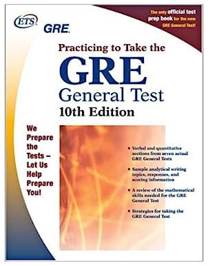 gre practicing to take the gre general test 10th edition educational testing service 0886852129,