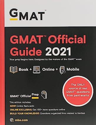 gmat official guide 2021 5th edition gmac (graduate management admission council) 1119687829, 978-1119687825