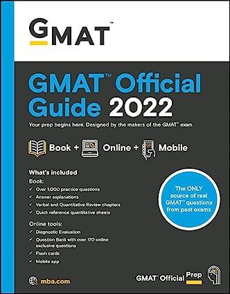 gmat official guide 2022 6th edition gmac (graduate management admission council) 1119793769, 978-1119793762