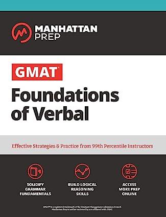 gmat foundations of verbal 7th edition manhattan prep 978-1506249896