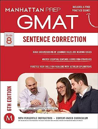 gmat sentence correction 6th edition manhattan prep 9781941234075