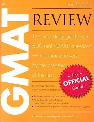 the official guide for gmat review 11st edition gmac (graduate management admission council) 978-0976570905