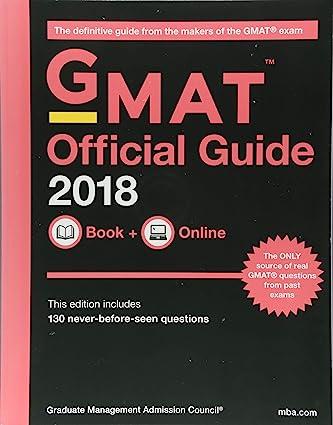 gmat official guide 2018 2nd edition gmac (graduate management admission council) 1119387477, 978-1119387473