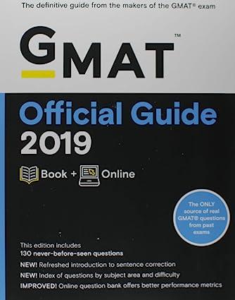 gmat official guide 2019 3rd edition gmac (graduate management admission council) 1119507677, 978-1119507673