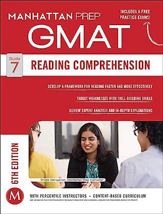 gmat reading comprehension 6th edition manhattan prep 1941234062, 978-1941234068