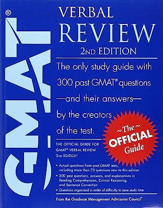 the official guide for gmat verbal review 2nd edition gmac (graduate management admission council)