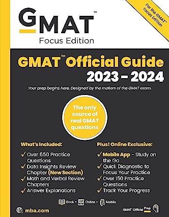 gmat official guide 2023-2024 1st edition gmac (graduate management admission council) 1394169949,