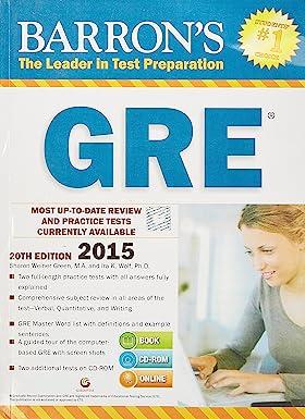 barronsgre the leader in test preparation 2015 with cd-rom most up-to-date review and practic test currently