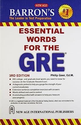 barrons essential words for the gre 3rd edition philip geer 8122435920, 978-8122435924