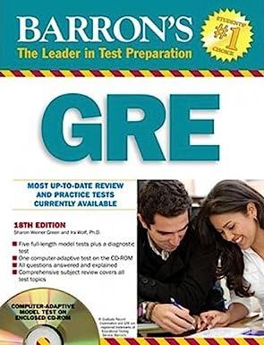 barrons gre most up-to-date review and practice test currently available 18th edition sharon weiner green,