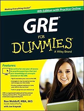 gre for dummies with online practice tests 8th edition ron woldoff, joseph kraynak 1118911644, 978-1118911648