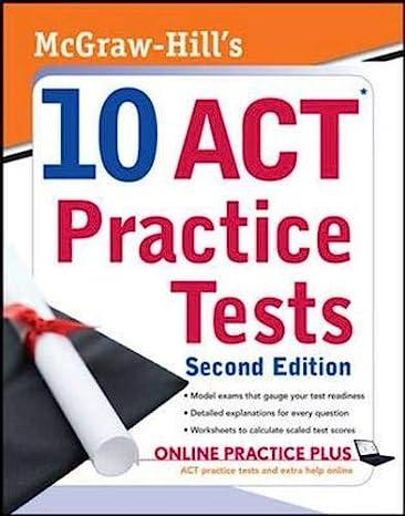 10 act practice tests 2nd edition steven dulan 978-0071591461, 007159146x