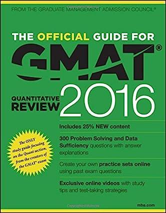 the official guide for gmat quantitative review 2016 4th edition gmac (graduate management admission council)