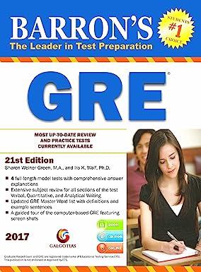 barrons gre 2017 most up-to-date review and practice test currently available 21st edition galgotia