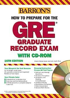 barrons how to prepare for the gre graduate record examination with cd rom 16th edition sharon weiner green,