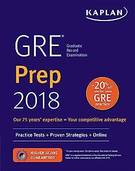gre graduate record examinations prep 2018 practice tests proven strategies online 2018 edition kaplan test