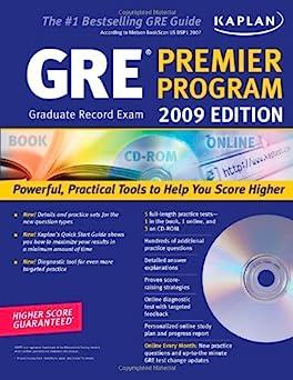 gre exam premier program with cd rom powerful practical tools to help you score higher 2009 edition kaplan