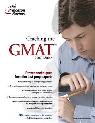 cracking the gmat 2007 1st edition princeton review 0375765522, 978-0375765520