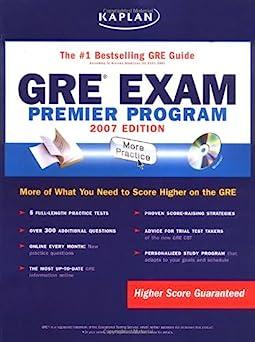 gre exam premier program 2007 edition kaplan 1419541919, 978-1419541919