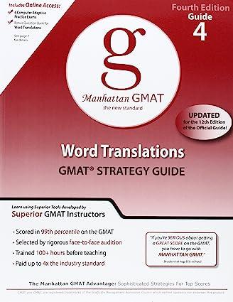manhattan gmat the new strategy guide word translations 4th edition manhattan gmat 098242387x, 978-0982423875