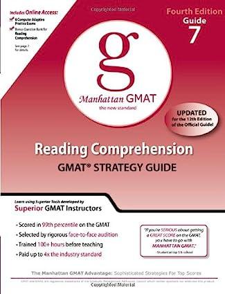 manhattan gmat the new standard reading comprehension gmat strategy guide 4th edition manhattan gmat